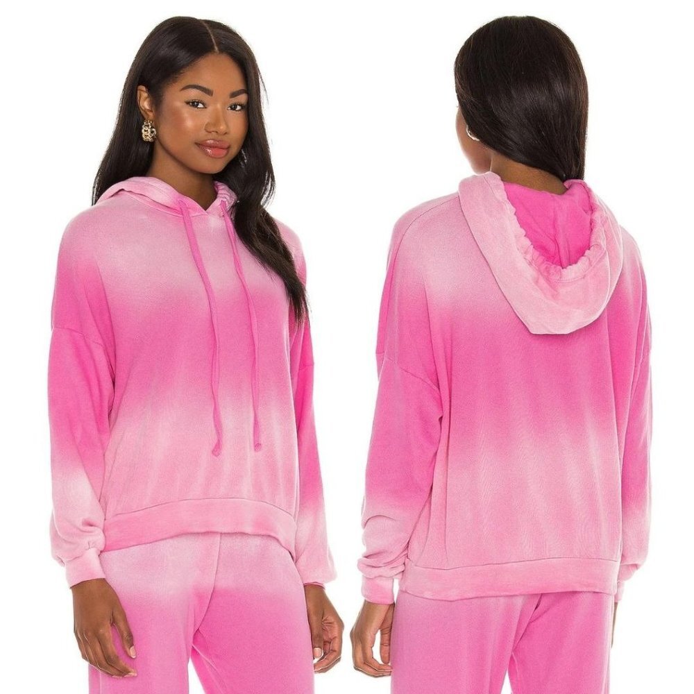 NWT‎ Michael Lauren Gower Sweatshirt Drawstring Hoodie Sweater Pullover Pink M - Picture 2 of 11